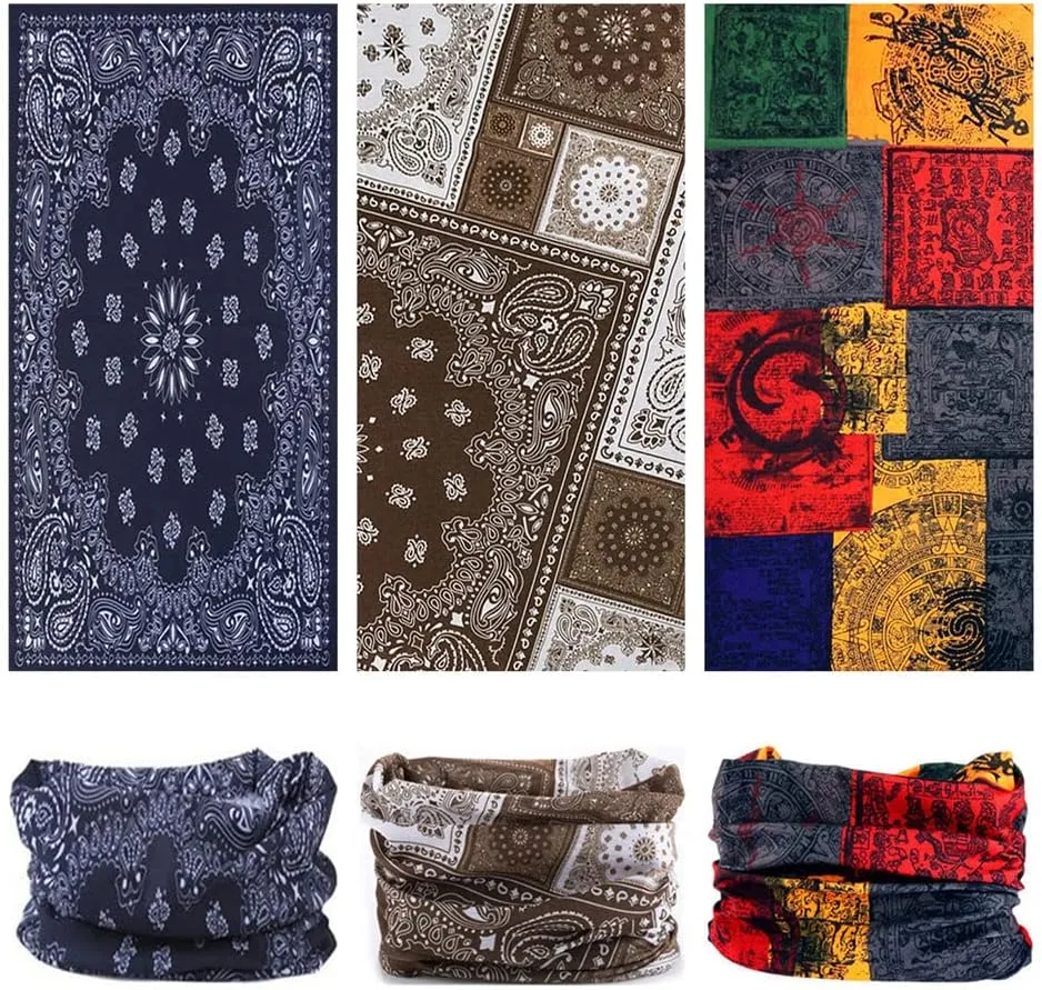 Neck Gaiter Headband Headwear Head Wrap Face Mask Magic Scarf Bandana for Men and Women