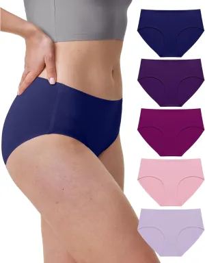 Neione Women's Cotton Underwear No Show Hipster Panties with Seamless Look No Panty Lines