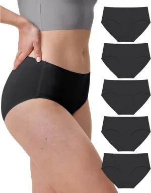 Neione Women's Cotton Underwear No Show Hipster Panties with Seamless Look No Panty Lines