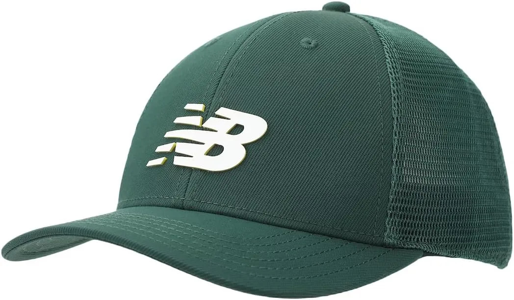 New Balance Adult Unisex 6 Panel Lightweight Adjustable Stretch Running Workout Trucker Hat