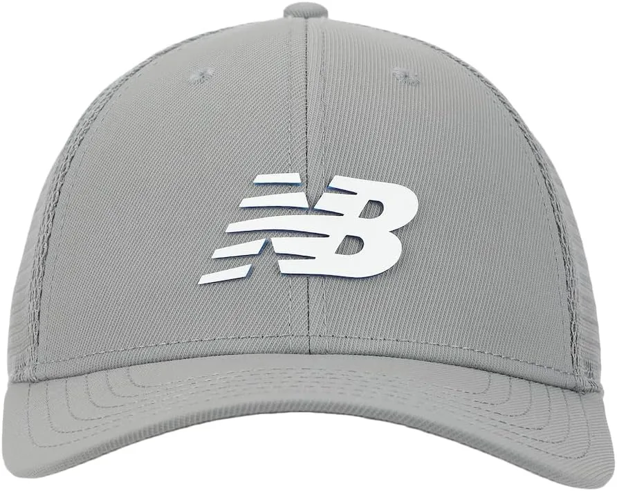 New Balance Adult Unisex 6 Panel Lightweight Adjustable Stretch Running Workout Trucker Hat