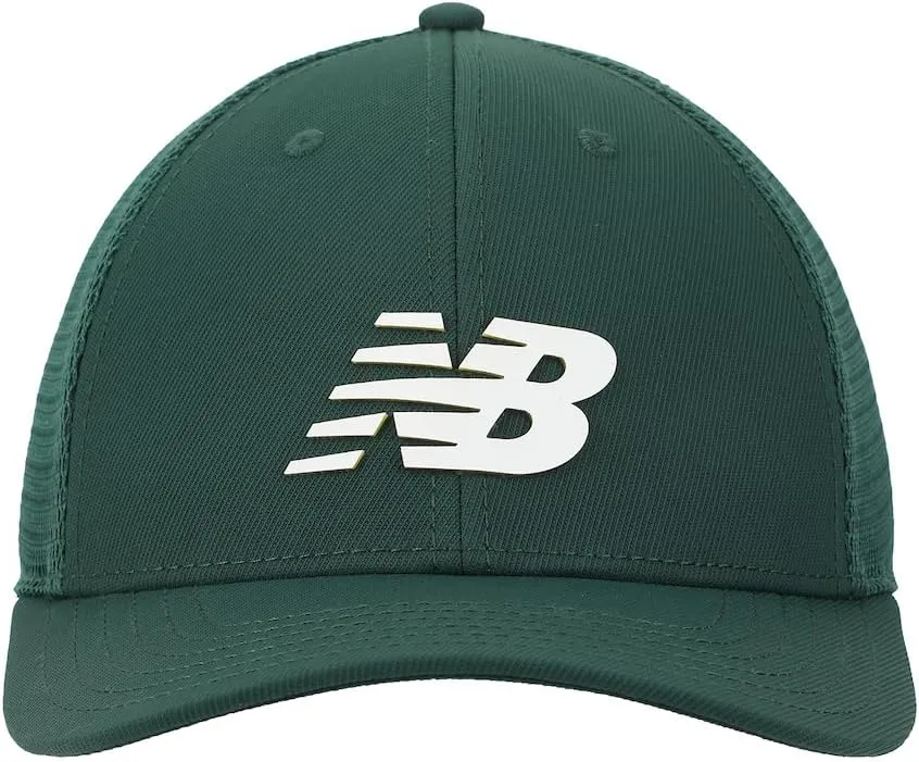 New Balance Adult Unisex 6 Panel Lightweight Adjustable Stretch Running Workout Trucker Hat