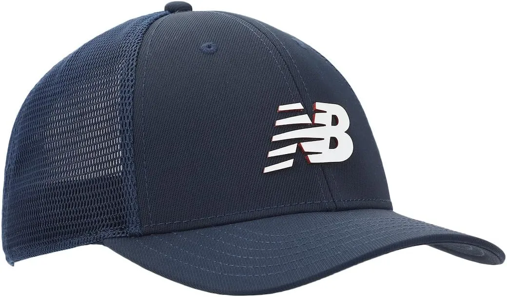 New Balance Adult Unisex 6 Panel Lightweight Adjustable Stretch Running Workout Trucker Hat