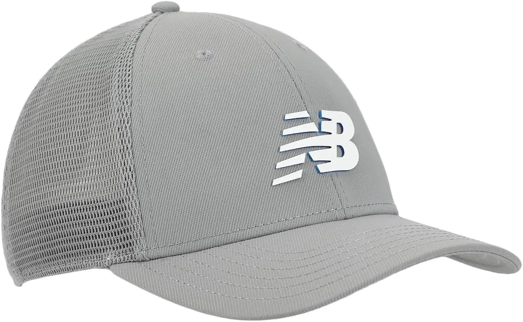 New Balance Adult Unisex 6 Panel Lightweight Adjustable Stretch Running Workout Trucker Hat
