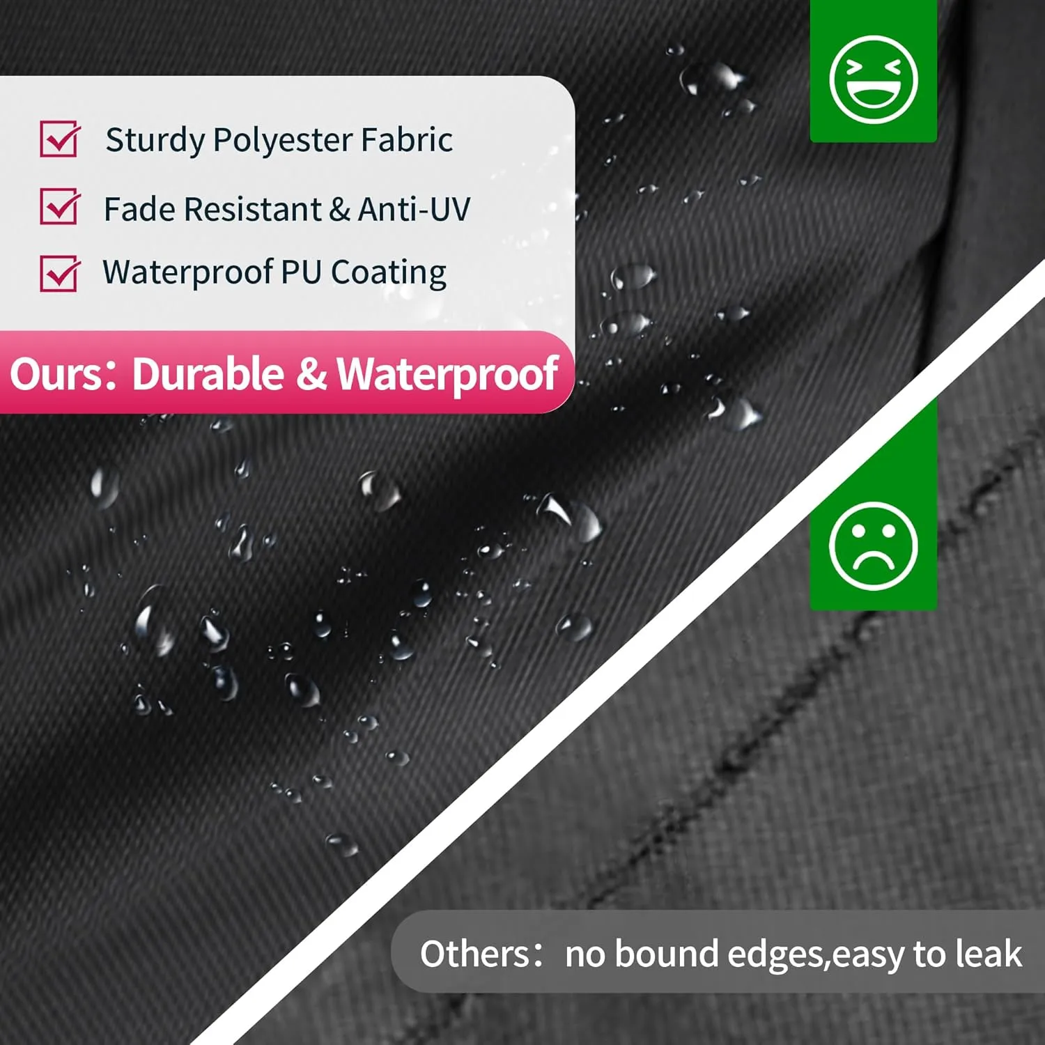 NEXCOVER Trailerable Boat Cover, Length: 14'-16' Beam Width: up to 90", Waterproof Heavy Duty Cover, Fits V-Hull, TRI-Hull, Runabout, Pro-Style, Bass Boat, Storage Bag & Tightening Straps Included.