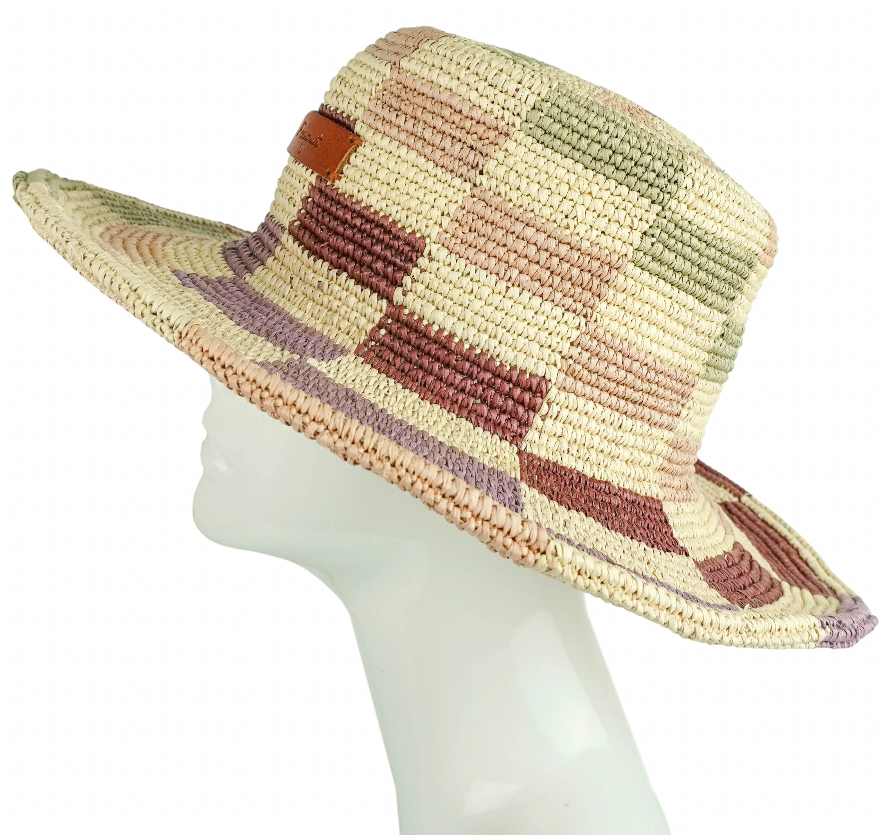 Nick Fouquet Window Pane Hat in Multicolored Checkered