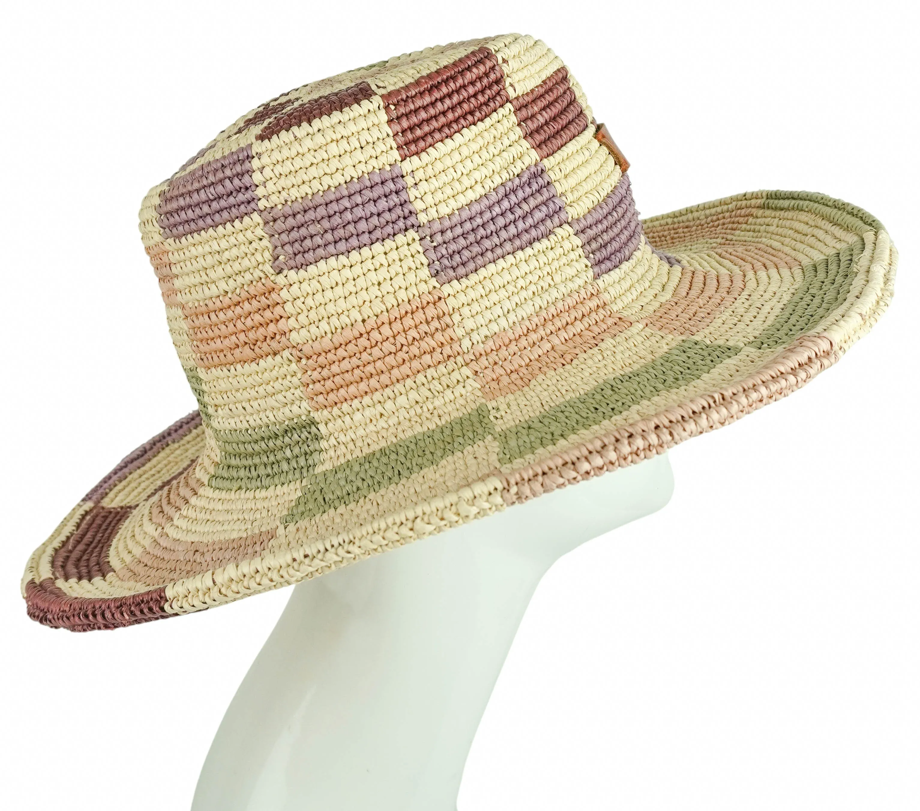 Nick Fouquet Window Pane Hat in Multicolored Checkered