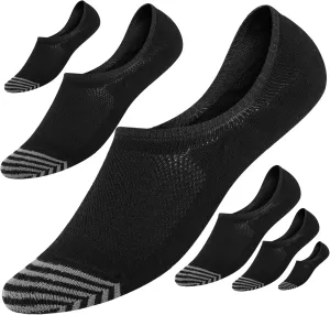 No Show Socks for Men 6 Pack,Non Slip Cotton Low Cut Short Socks for Sneaker Loafer Running