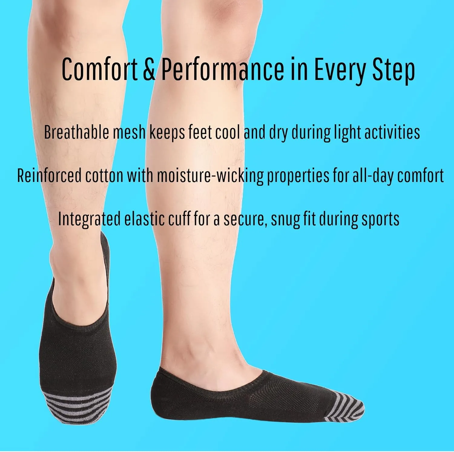 No Show Socks for Men 6 Pack,Non Slip Cotton Low Cut Short Socks for Sneaker Loafer Running