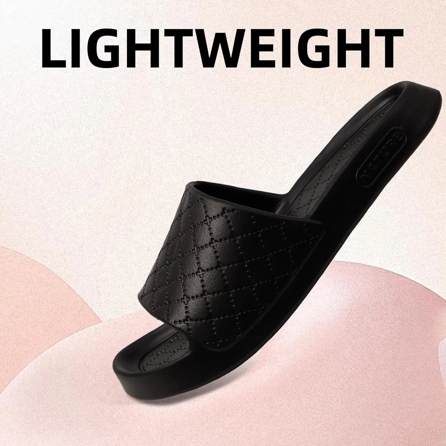 Non-Slip Shower Slippers for Men Women Cloud Slides Sandals Thick Sole House Beach Sliders Comfort Lightweight Pillow Shoes Easy to Clean Quick-Drying Pink Yellow Black