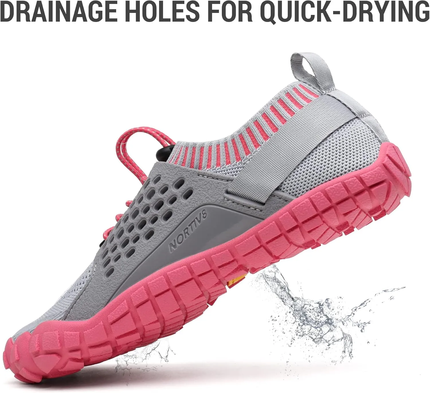 NORTIV 8 Women's Quick Dry Water Shoes Barefoot Sports Aqua Beach Pool Swim Shoes TREKLADY