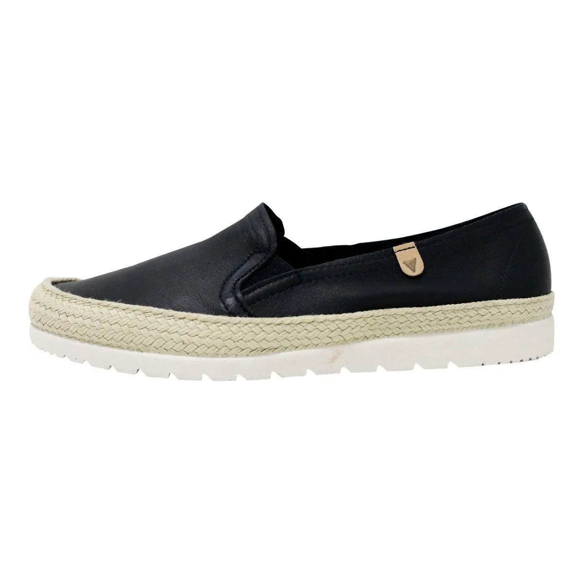 Nuria Navy Leather Espadrilles