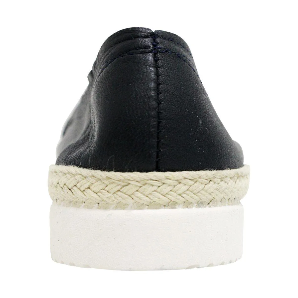 Nuria Navy Leather Espadrilles