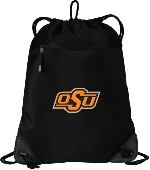 Oklahoma State Cowboys Drawstring Bag OSU Logo Cinch Pack Backpack MESH & MICROFIBER