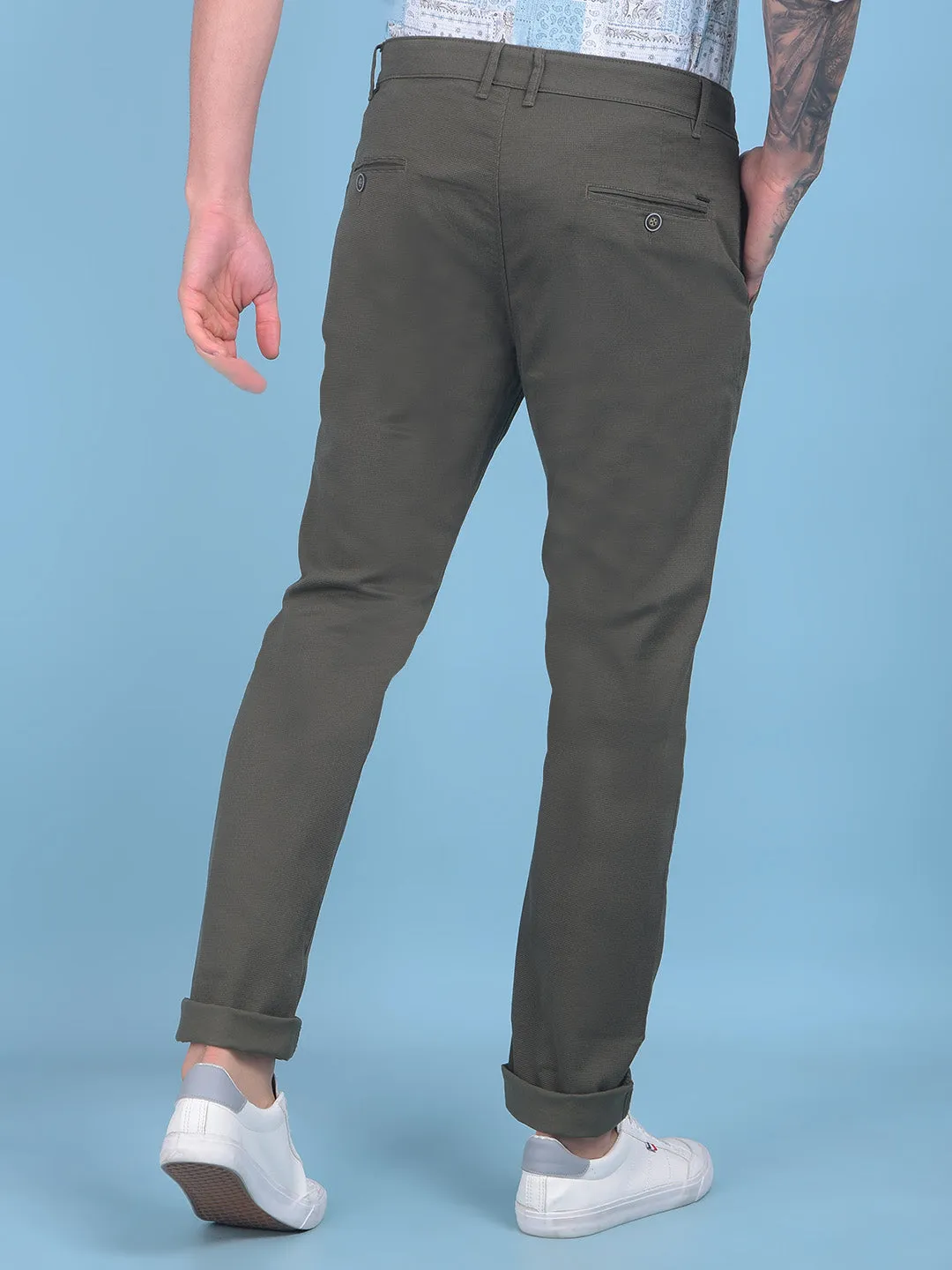 Olive Stretchable Trousers