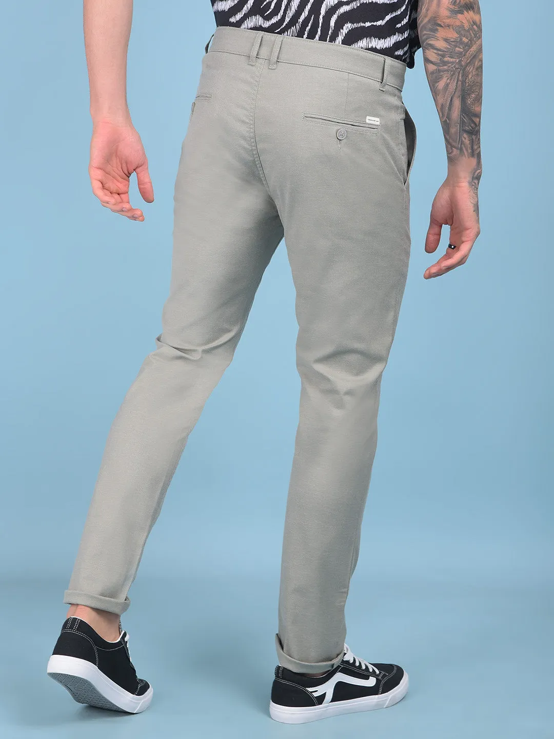 Olive Stretchable Trousers
