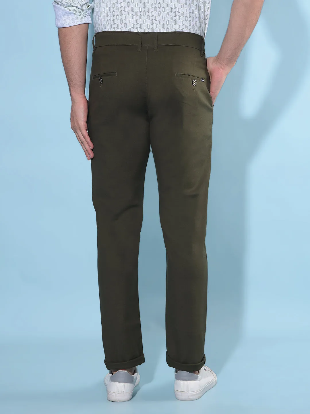 Olive Stretchable Trousers