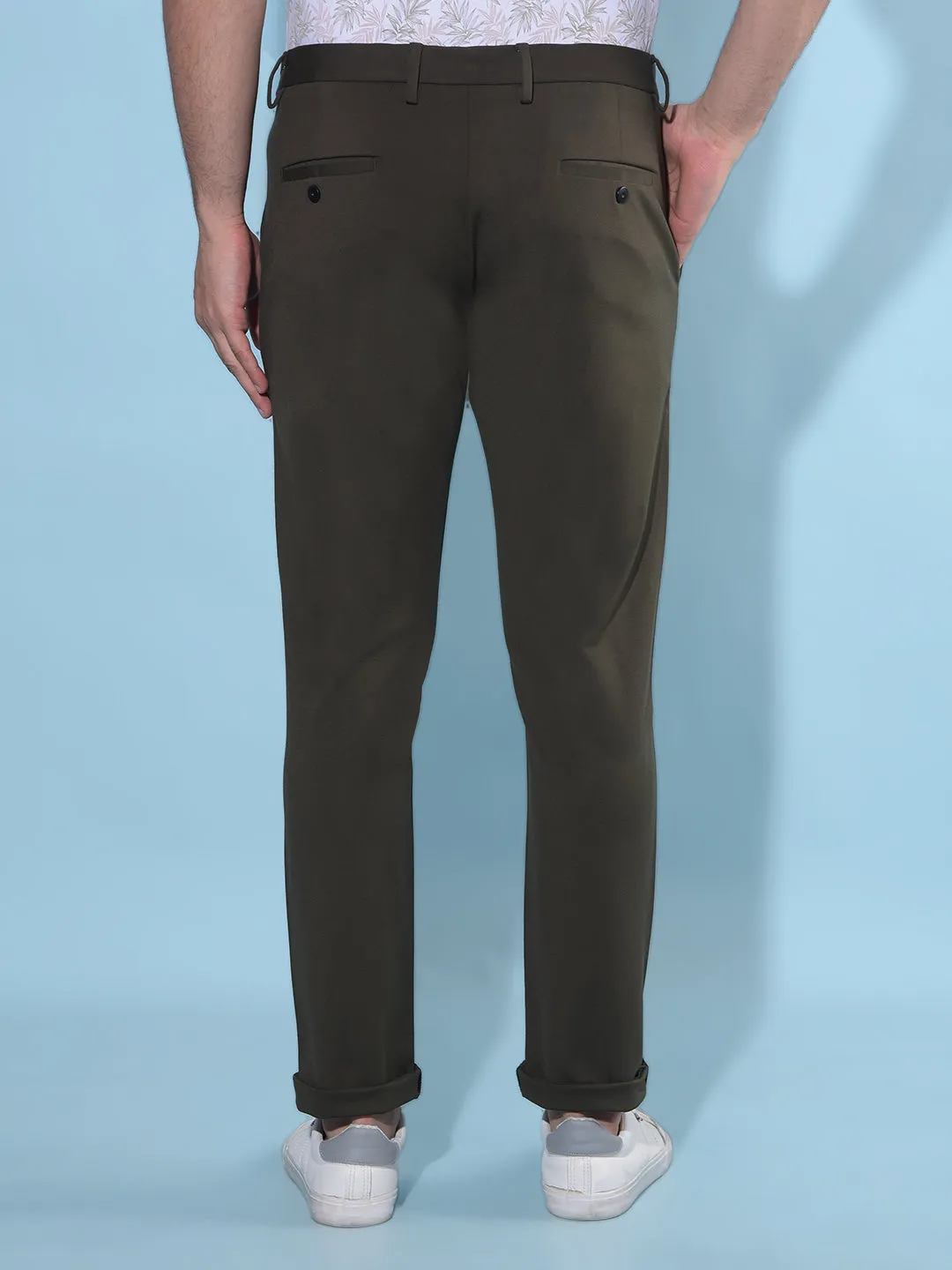 Olive Stretchable Trousers