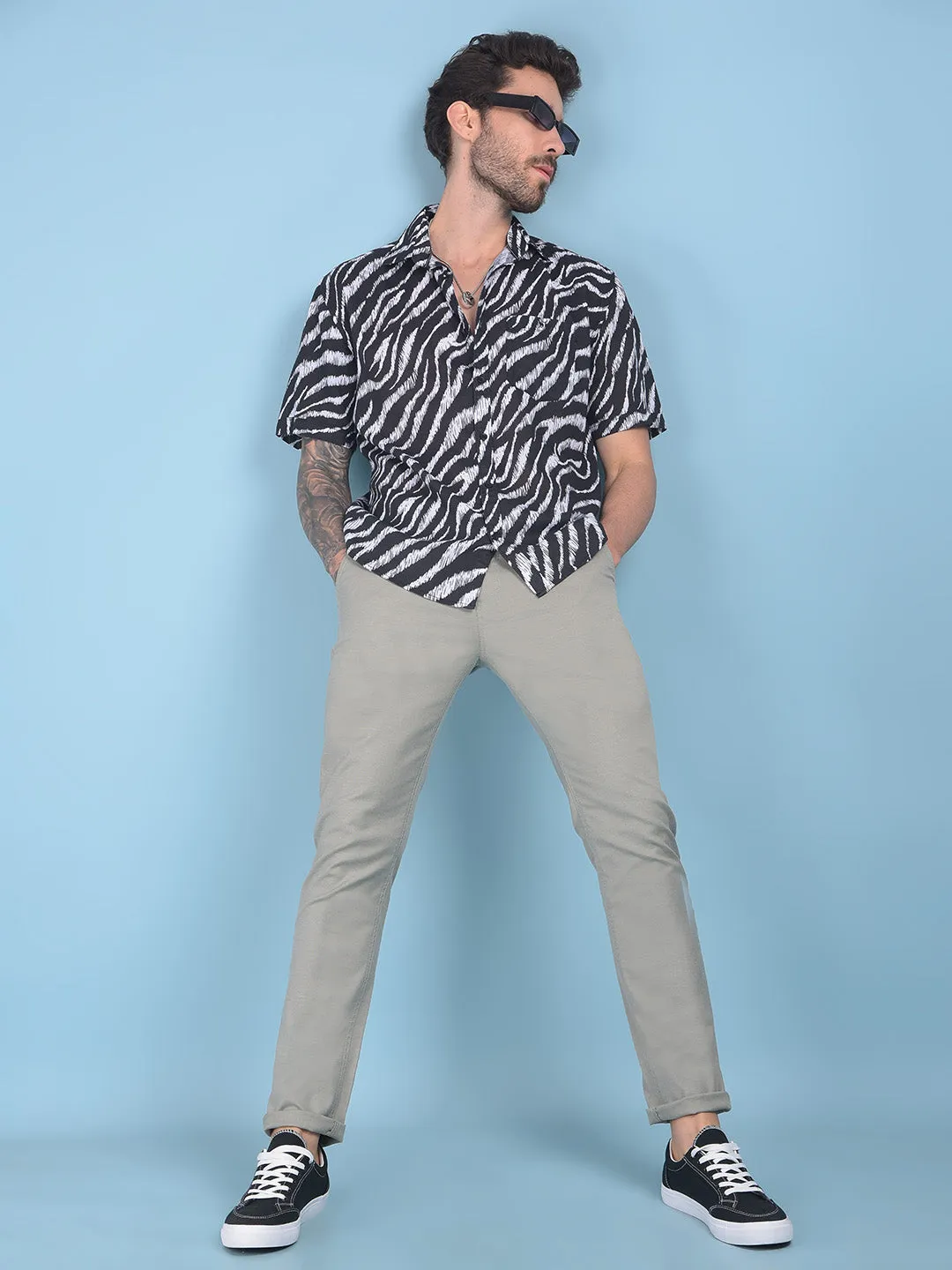 Olive Stretchable Trousers