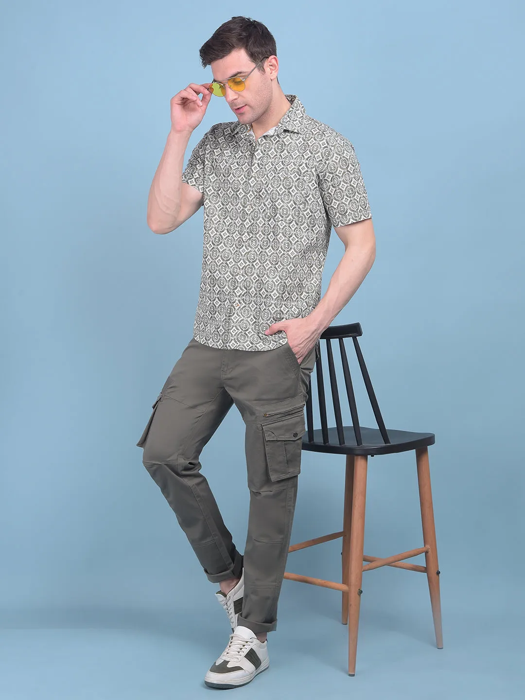 Olive Stretchable Trousers
