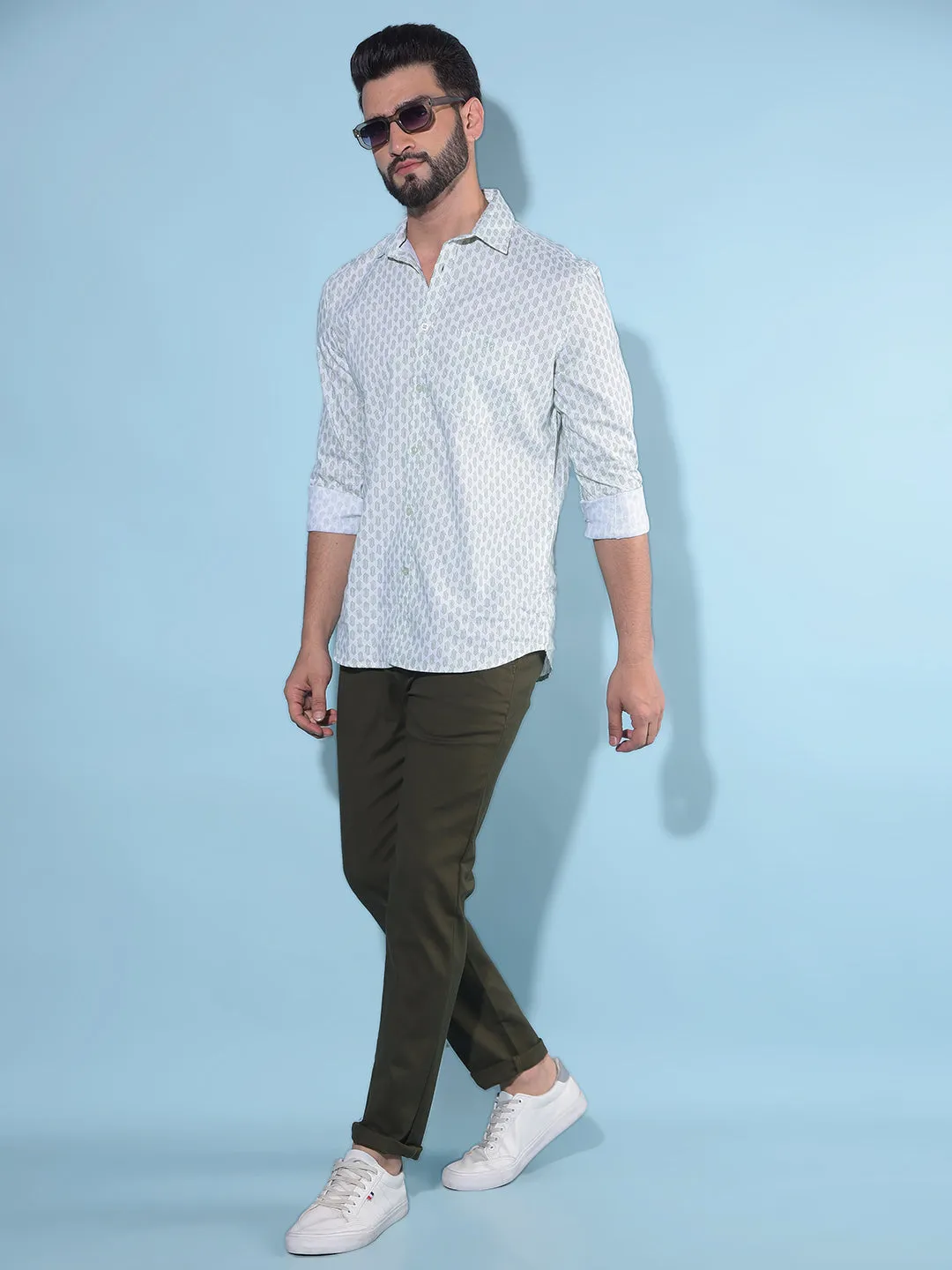 Olive Stretchable Trousers