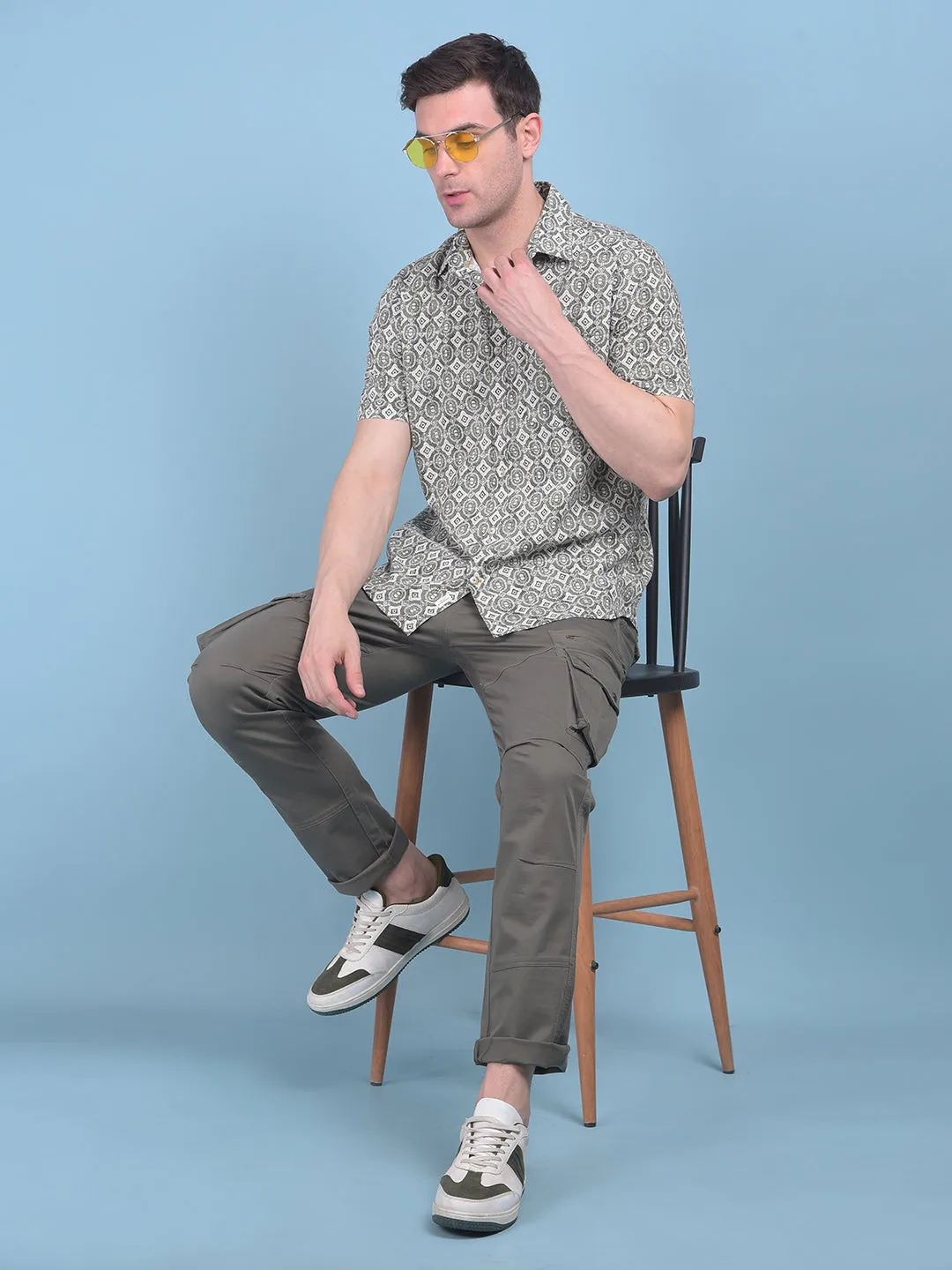 Olive Stretchable Trousers