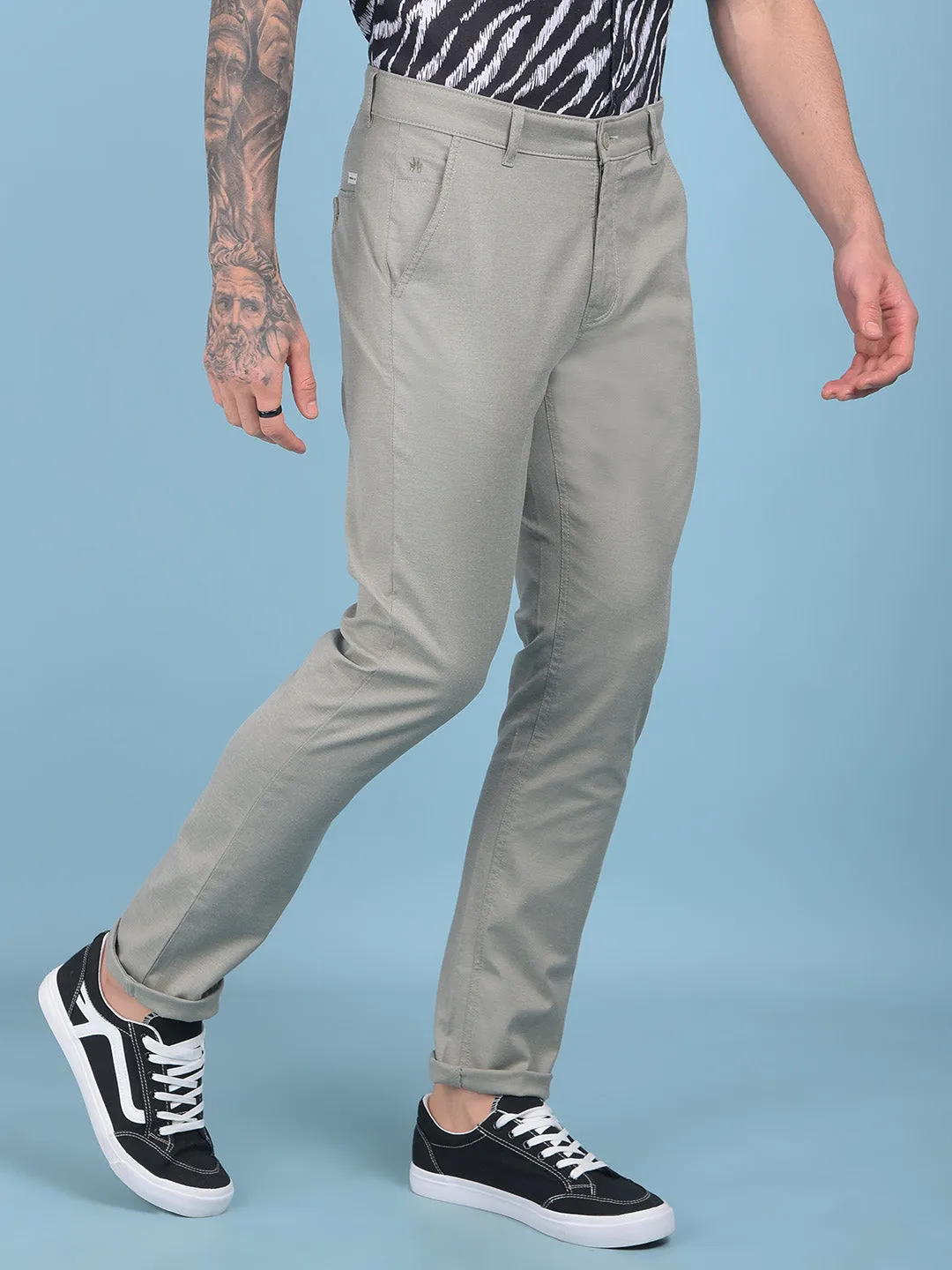 Olive Stretchable Trousers