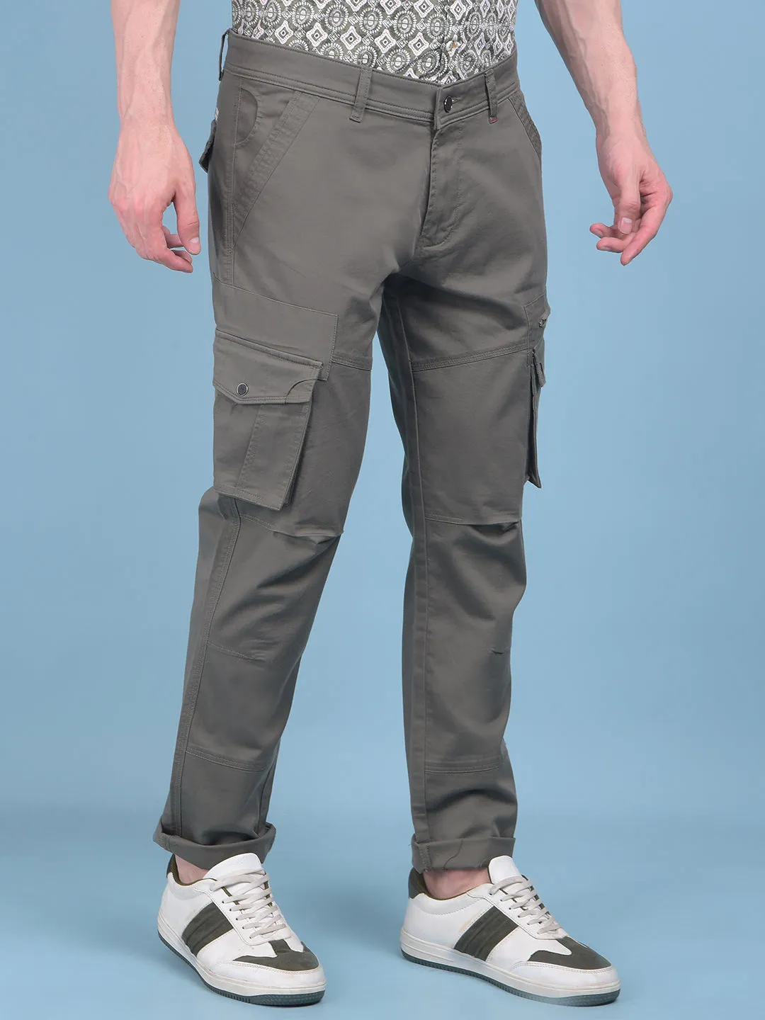 Olive Stretchable Trousers