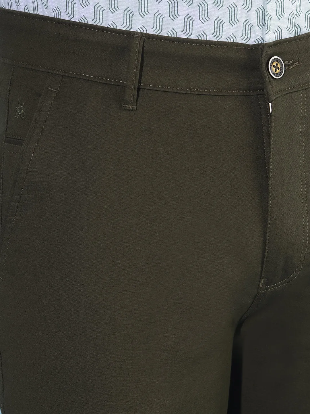 Olive Stretchable Trousers
