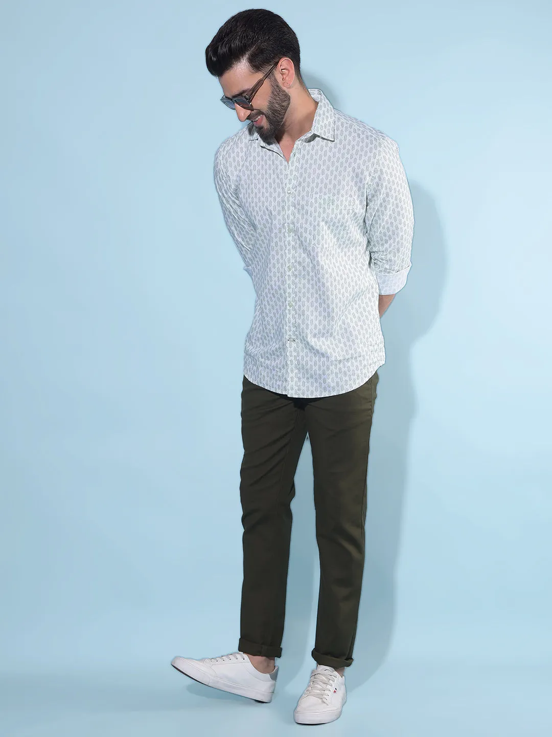 Olive Stretchable Trousers