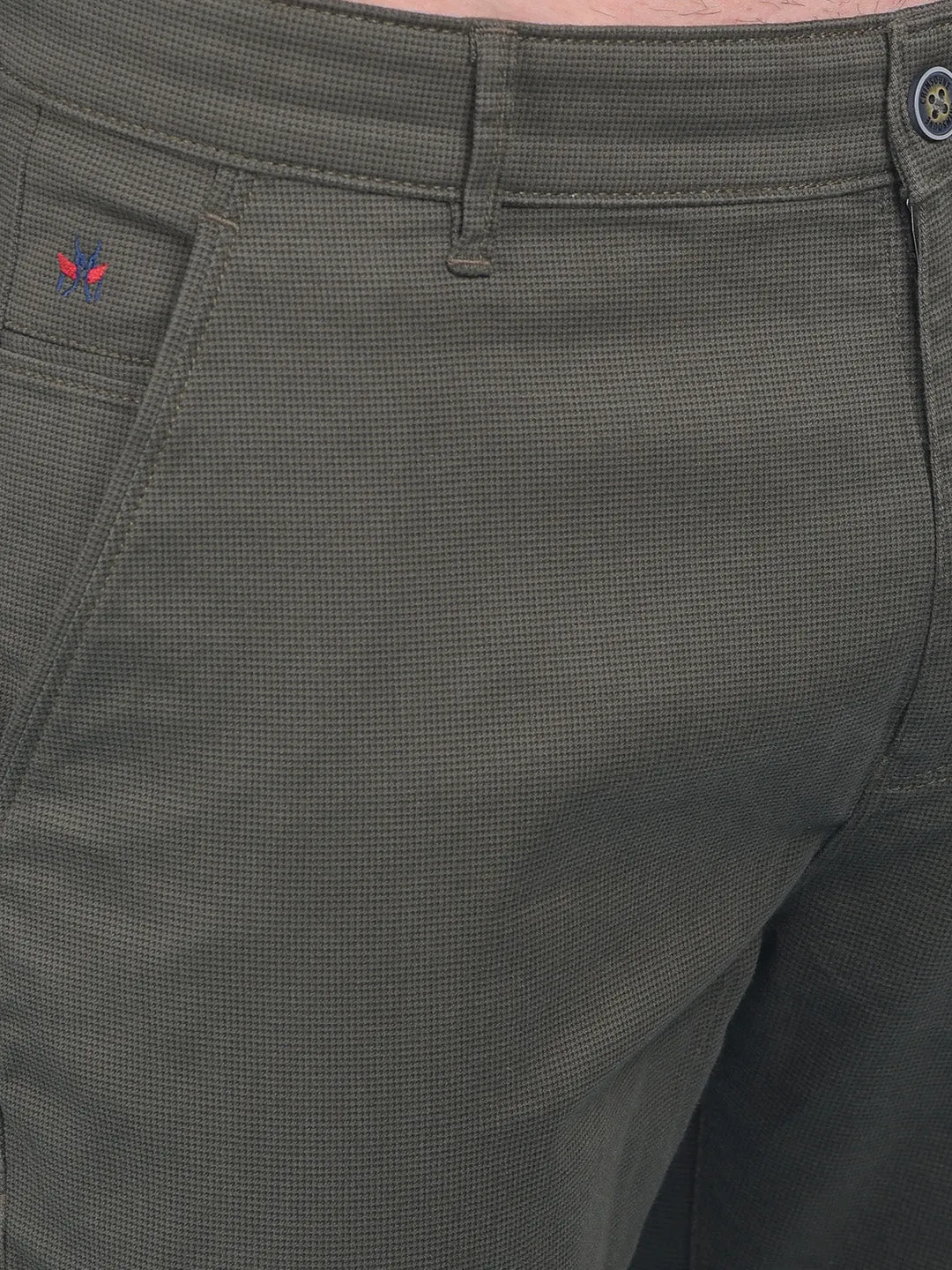 Olive Stretchable Trousers