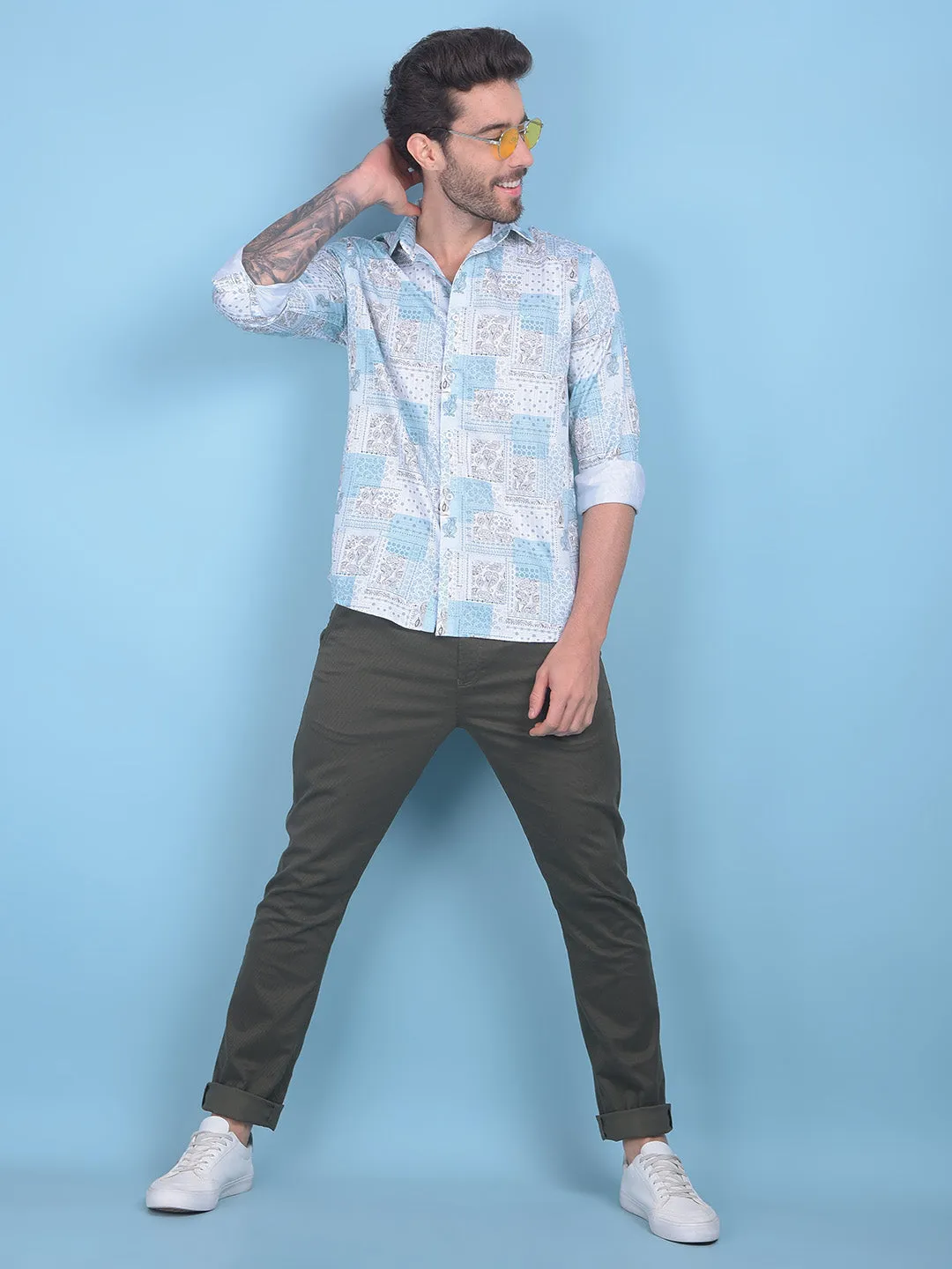 Olive Stretchable Trousers