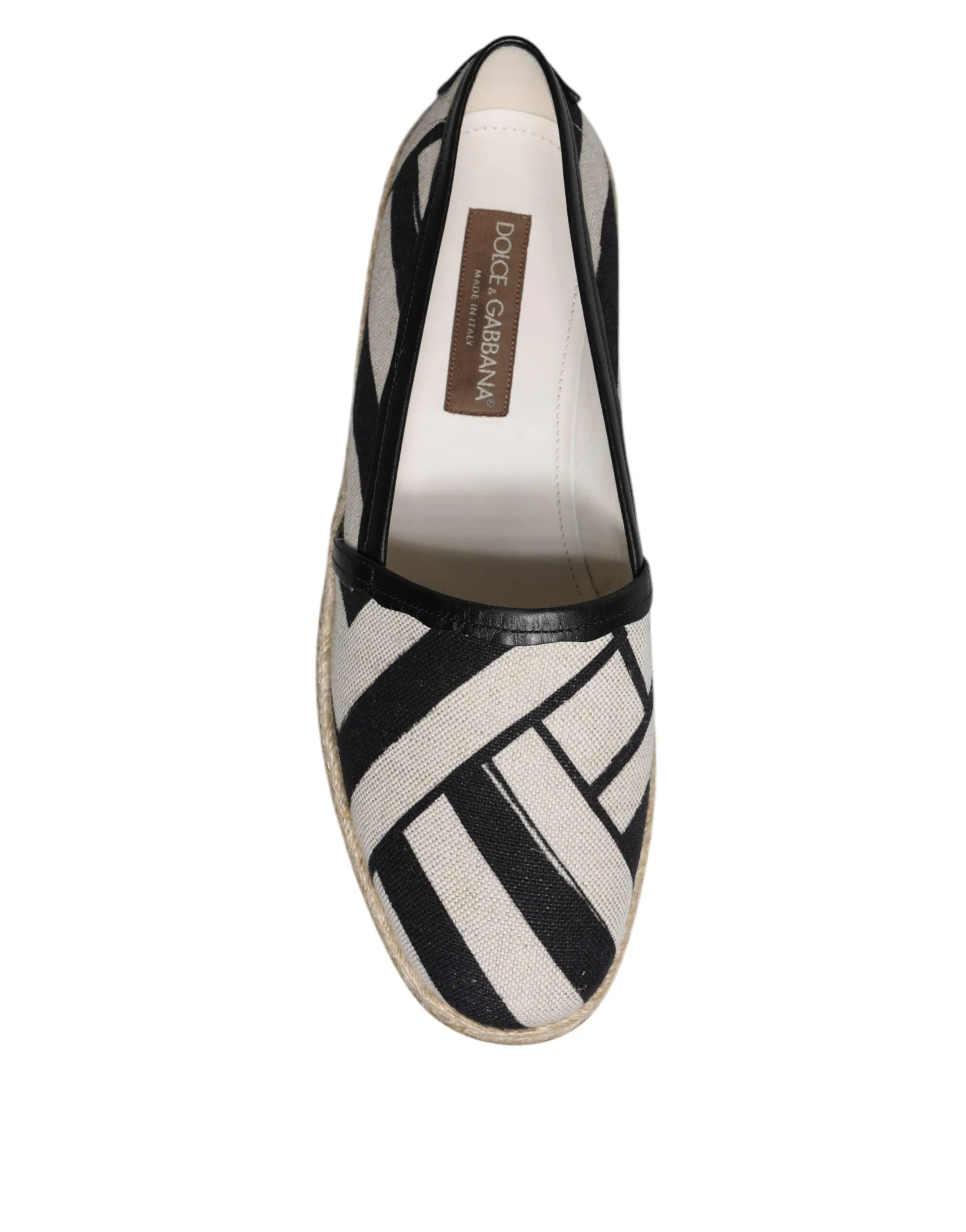 On Black Shoes Slip Stripes Wireless-enabled Espadrille White Dolce Gabbana Site-wide sale &
