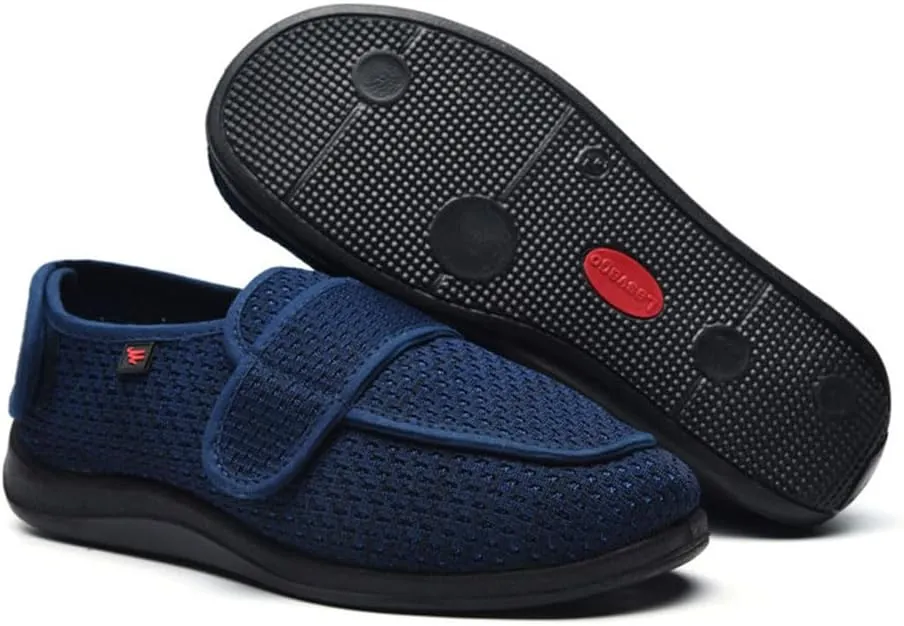 Open Toe Diabetic Shoes, Breathable Extra Wide Width Walking Shoes Elderly Lightweight Swollen Feet Edema Sandals for Male