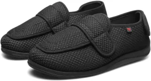 Open Toe Diabetic Shoes, Breathable Extra Wide Width Walking Shoes Elderly Lightweight Swollen Feet Edema Sandals for Male