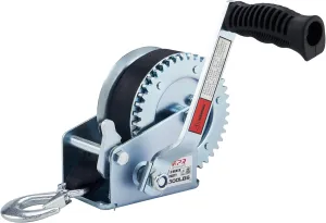 OPENROAD Boat Winch 1500lbs Hand Winch,for boat trailer Towing Winch, With 26ft Black Strap and Brake ratchet