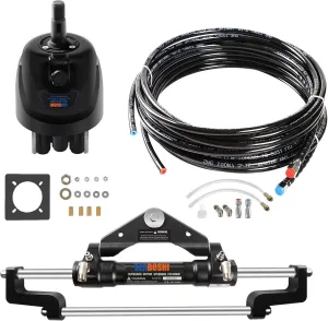 Outboard 300HP Hydraulic Steering Kit,Hydraulic Steering for Boats,Boat Steering System with Hydraulic Cylinder,Helm Pump and Tubing