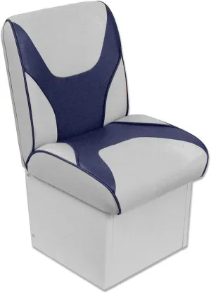 Overton’s Deluxe Jump Boat Seat – High-Impact Plastic Frame, UV-Protected Marine Vinyl, Storage Under Seat, with 8" Base