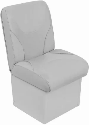 Overton’s Deluxe Jump Boat Seat – High-Impact Plastic Frame, UV-Protected Marine Vinyl, Storage Under Seat, with 8" Base