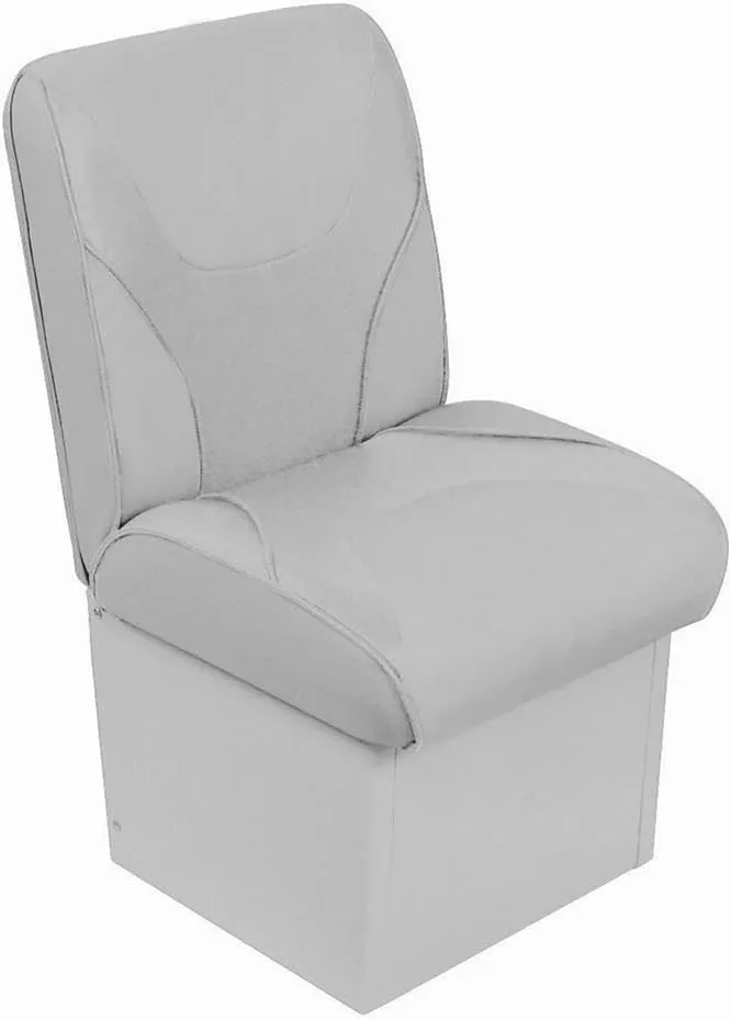Overton’s Deluxe Jump Boat Seat – High-Impact Plastic Frame, UV-Protected Marine Vinyl, Storage Under Seat, with 8" Base