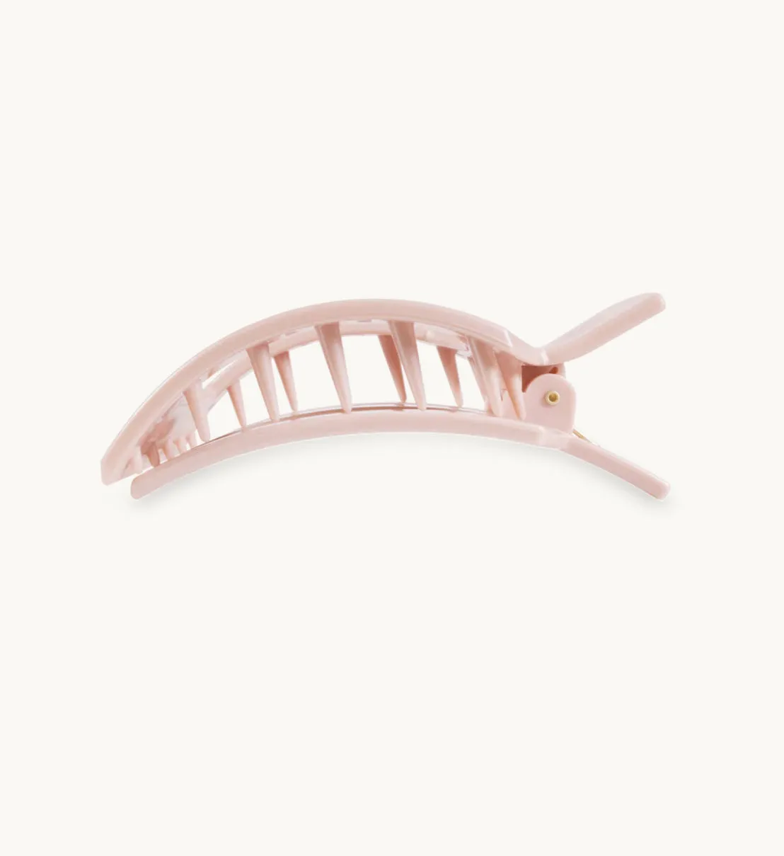 Pearly Pink Large Flat Square Hair Clip