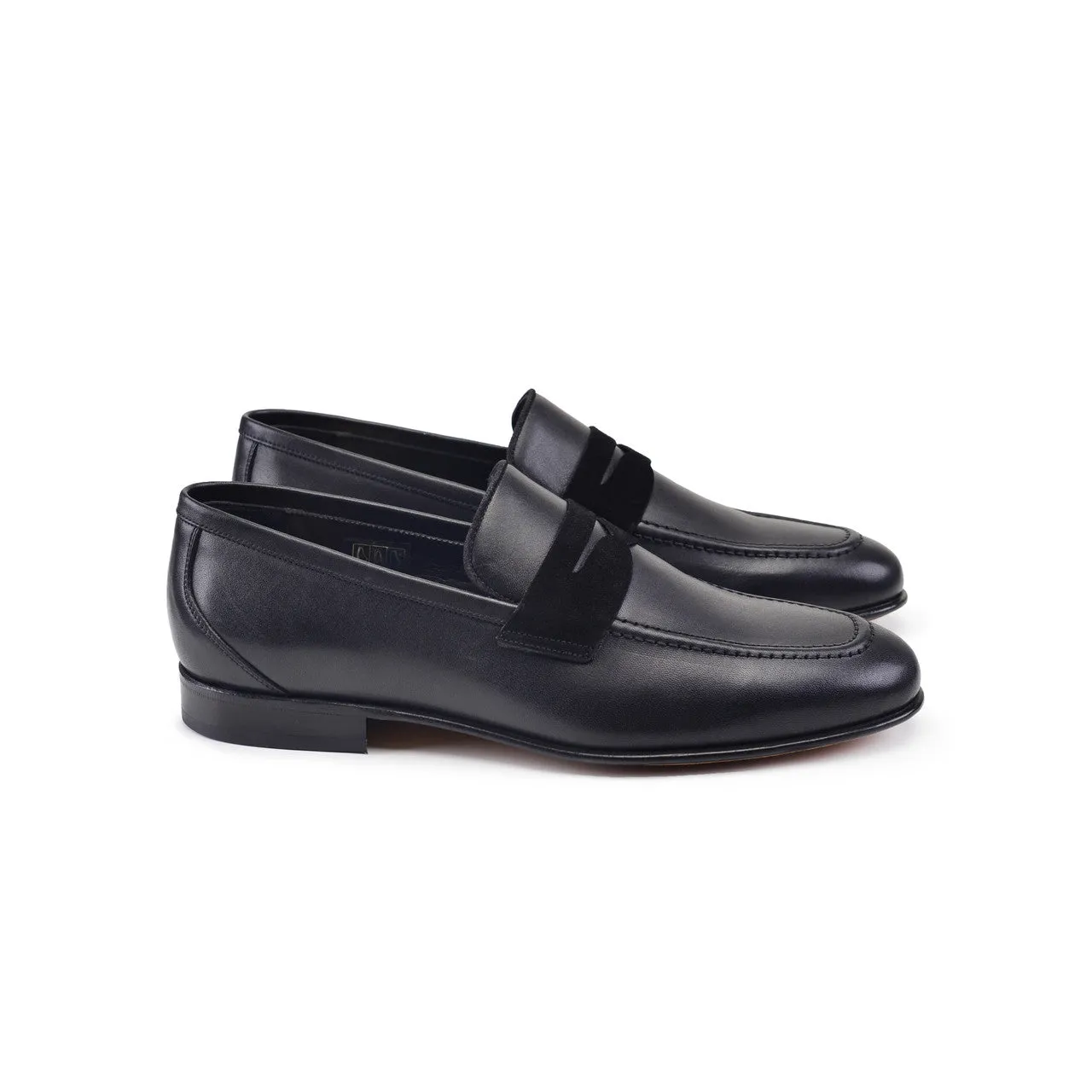 Pelle Line- 7504-L Penny Loafer - Black
