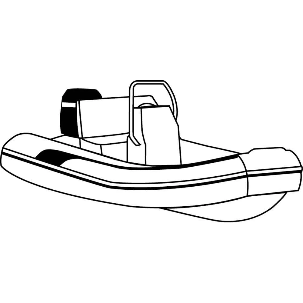 Performance Poly-Guard Styled-to-Fit Boat Cover f/12.5' Blunt Nose Inflatable Boats w/Center Console - Grey