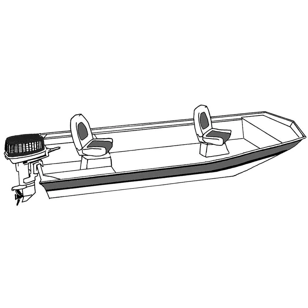 Performance Poly-Guard Styled-to-Fit Boat Cover f/15.5' Open Jon Boats - Grey
