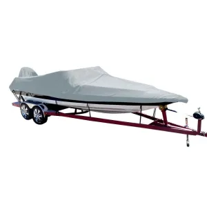 Performance Poly-Guard Styled-to-Fit Boat Cover f/16.5' Ski Boats w/Low Profile Windshield - Grey