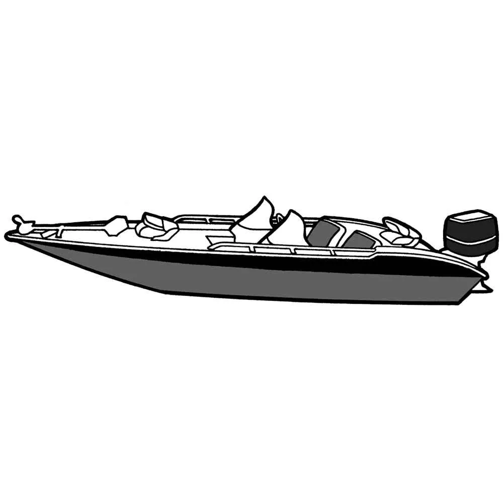 Performance Poly-Guard Styled-to-Fit Boat Cover f/16.5' Wide Style Bass Boats - Grey