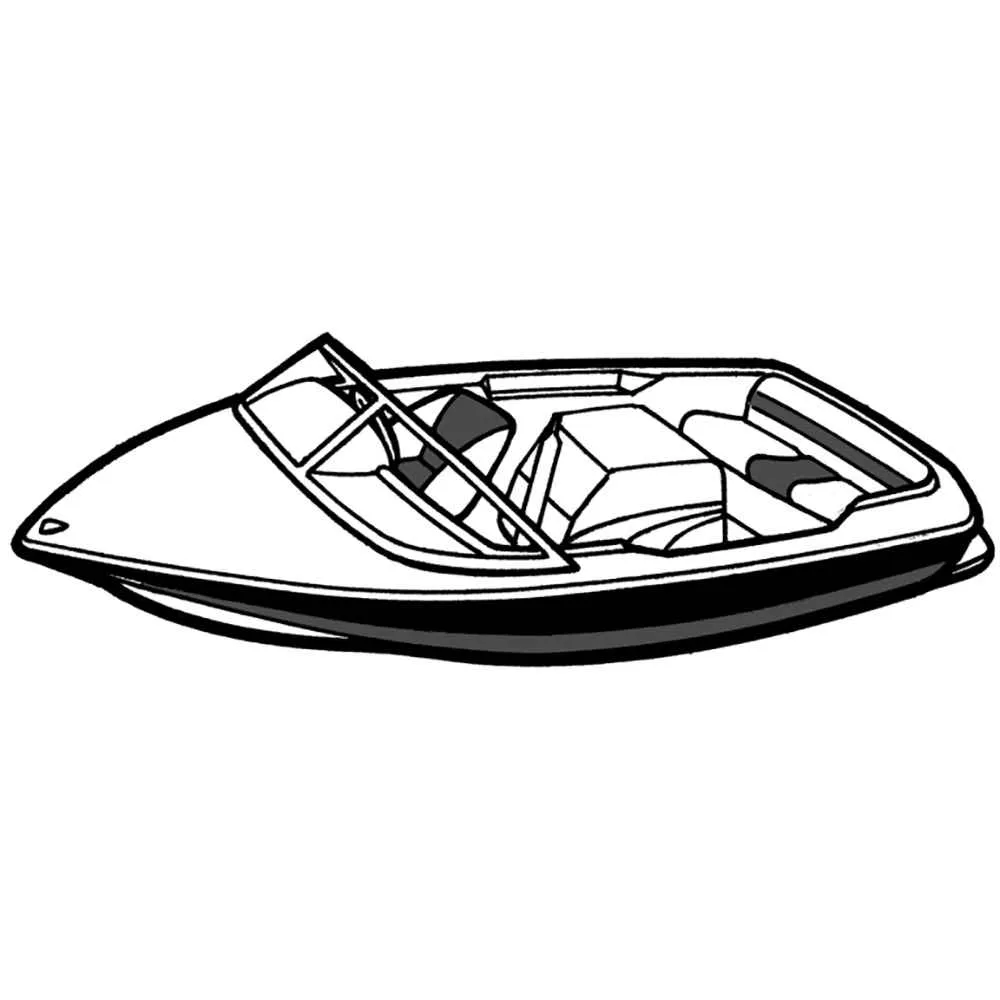 Performance Poly-Guard Styled-to-Fit Boat Cover f/21.5' Tournament Ski Boats - Grey