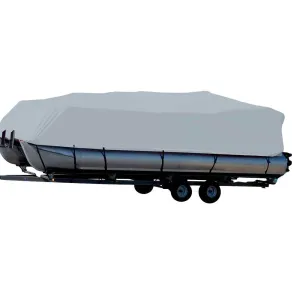 Performance Poly-Guard Styled-to-Fit Boat Cover f/24.5' Pontoons w/Bimini Top & Partial Rails - Grey