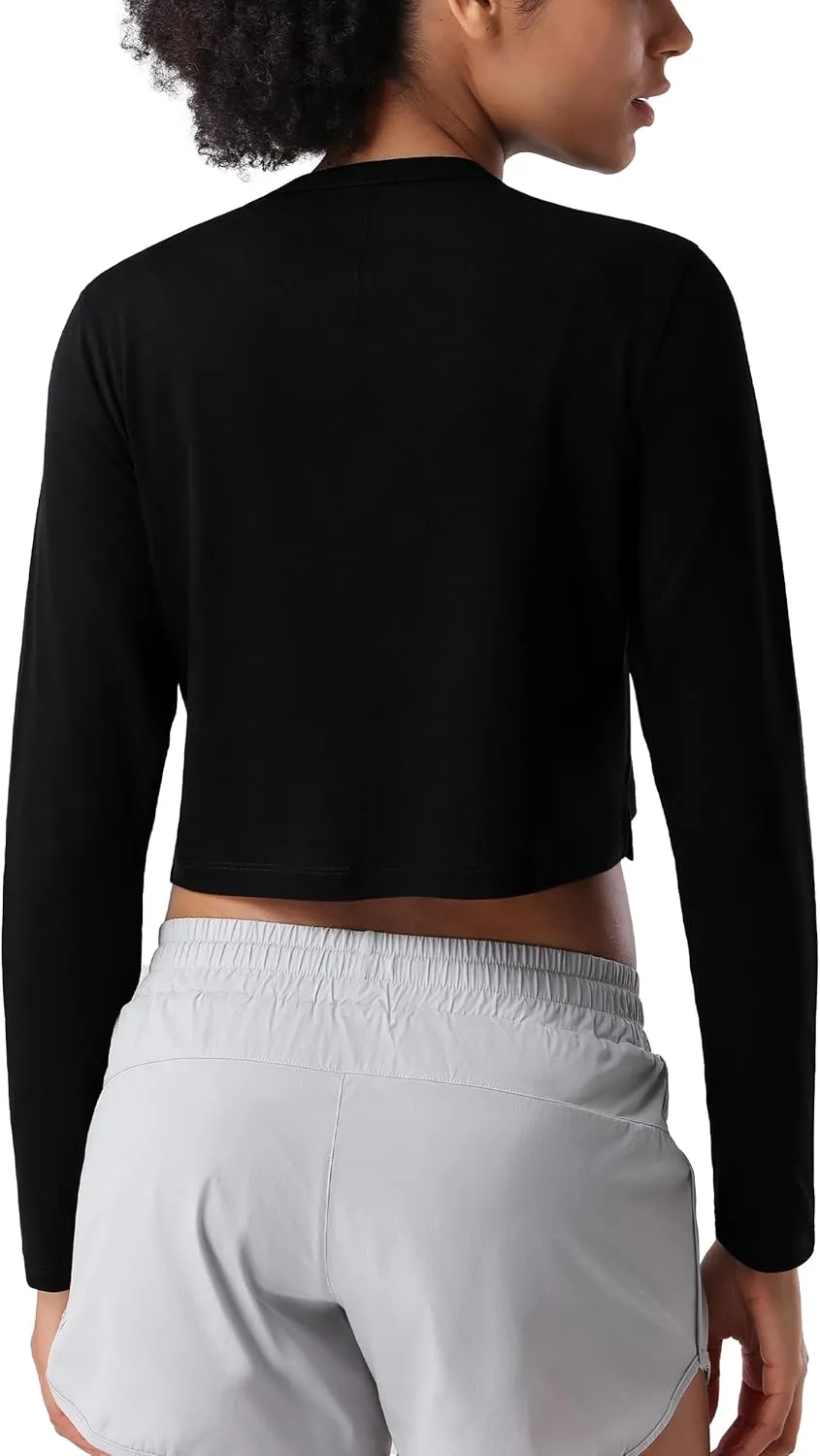 Pioneer Camp Long Sleeve Crop Tops for Women Cropped Workout Bamboo Viscose Shirts Loose Athletic Gym Yoga Running T-Shirts