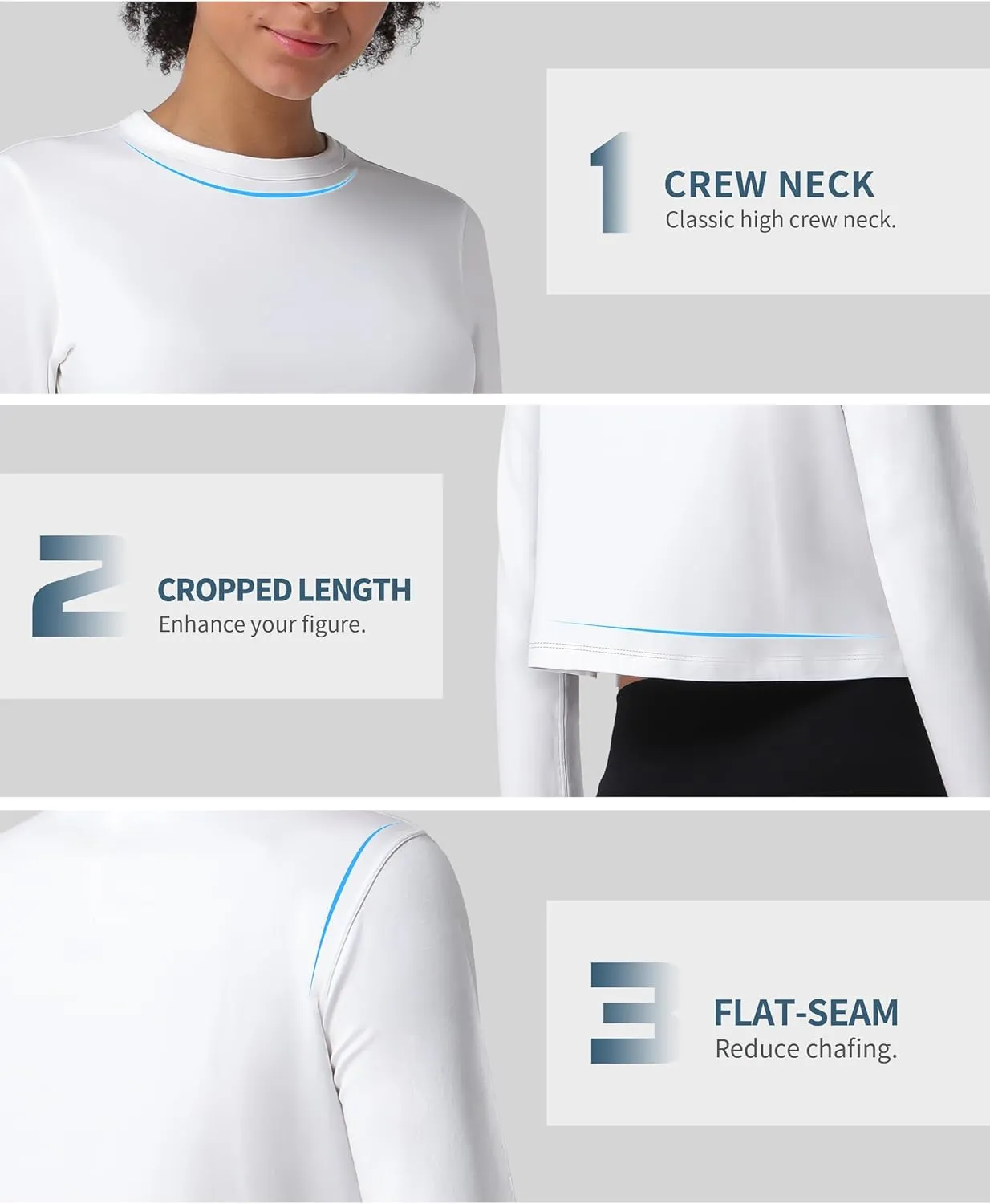 Pioneer Camp Long Sleeve Crop Tops for Women Cropped Workout Bamboo Viscose Shirts Loose Athletic Gym Yoga Running T-Shirts